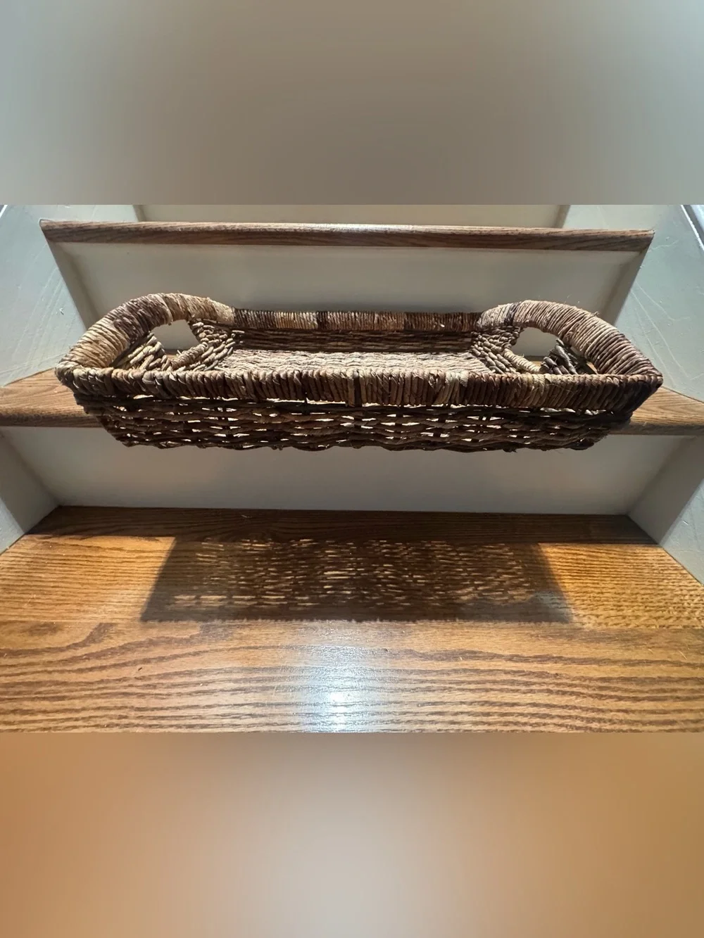Woven Serving Tray - Brown